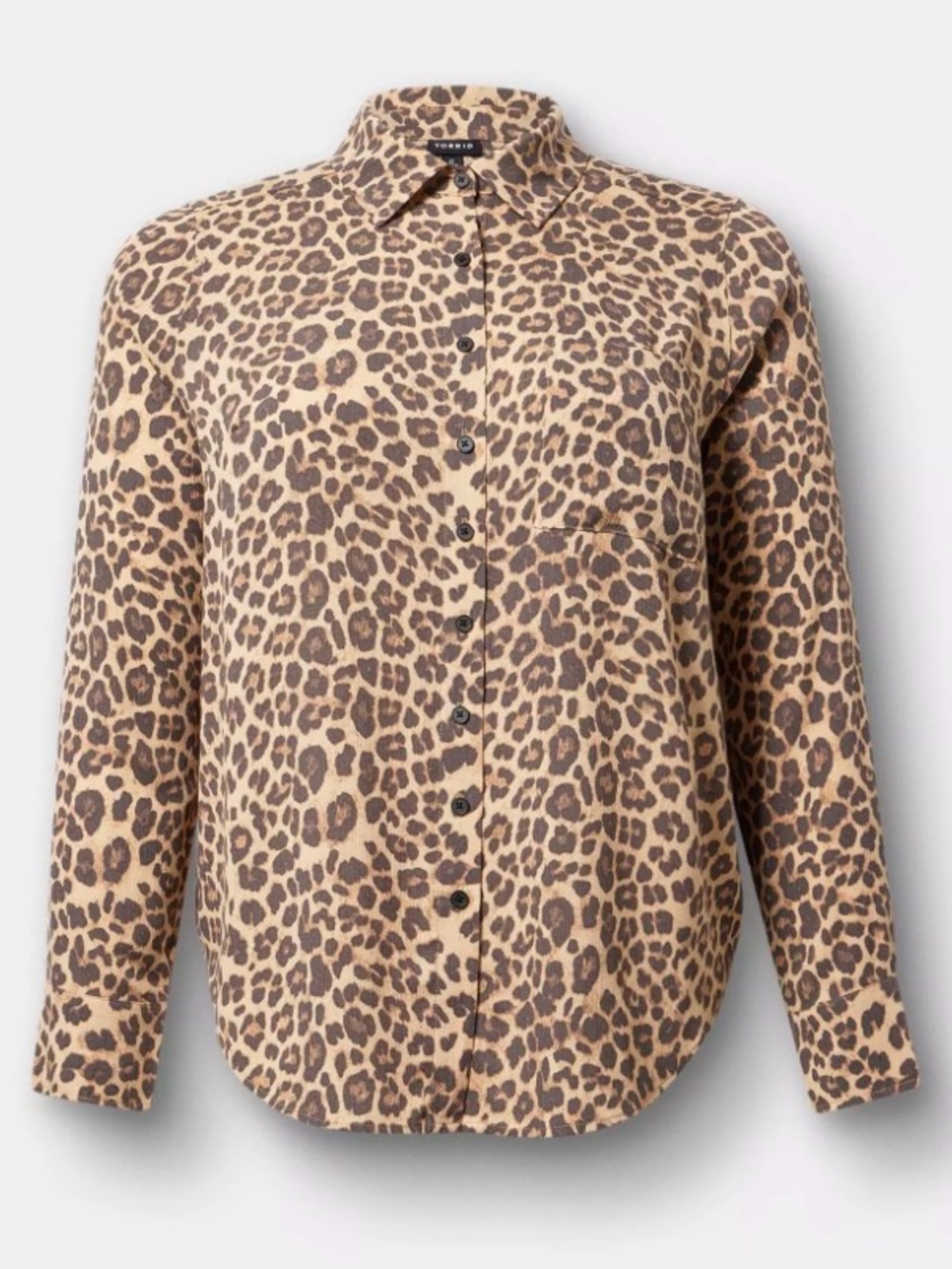Torrid Lizzie Leopard Print Button-Down Shirt